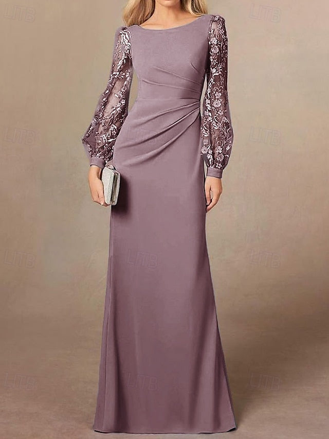 Elegant Bride Mother DustySheath / Dress of Simple the Column FashionChic