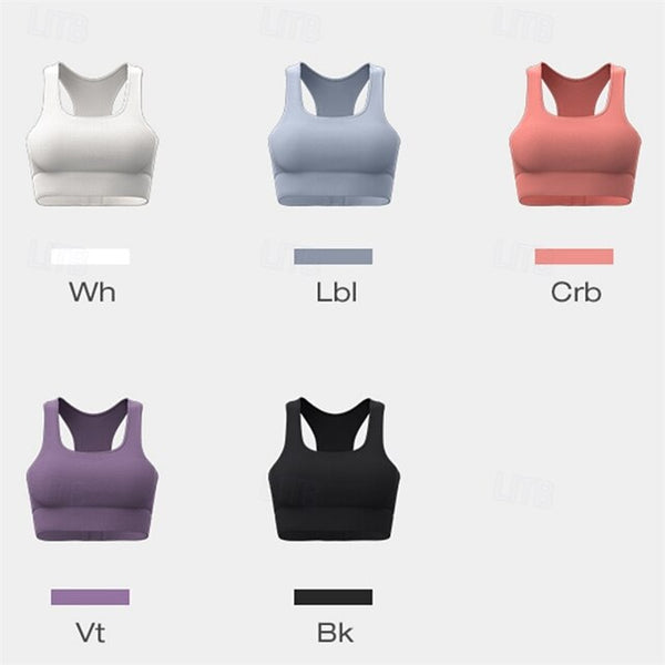 Sports Bra Hollow Mesh Back Sports Bra Fitness Yoga Vest FashionChic