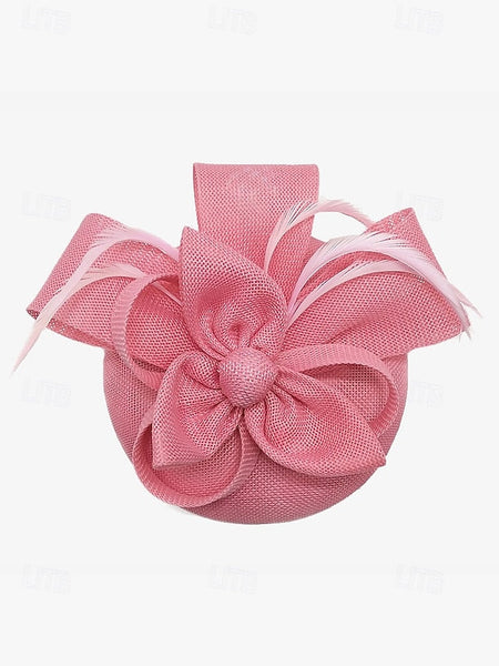 Women's Bow with Feather and Hat Accents Green Fascinator FashionChic