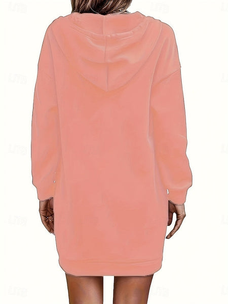 Women's Hoodie Dress Mini Dress Shift Dress Casual Daily FashionChic