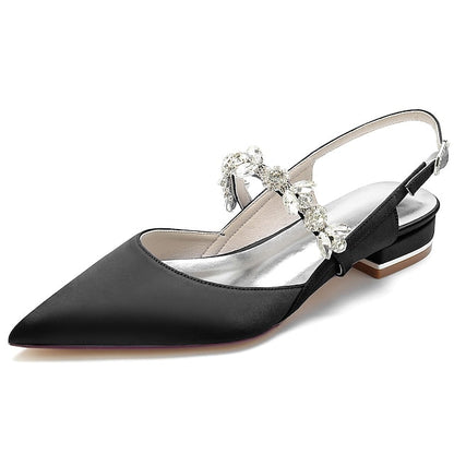 Crystal Flat Bridal Women's Heel Shoes Wedding FashionChic