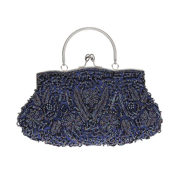 Vintage Evening Clutch Beaded Purse White Women's – FashionChic