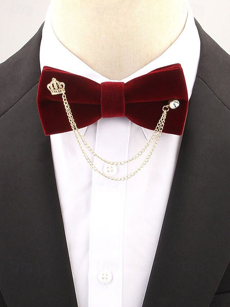 Velvet Crown and Detail with Bow Men's Chain – Tie FashionChic