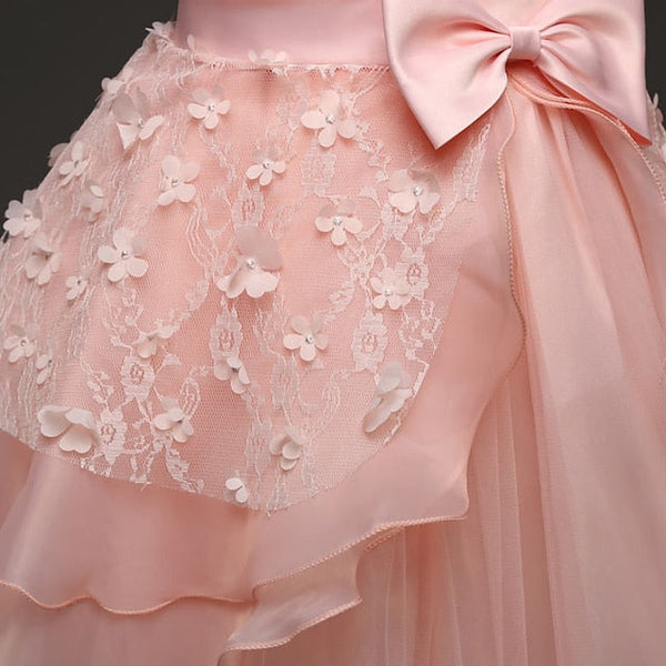 Girls' Flower Girl Solid Dress Colored Kids FashionChic