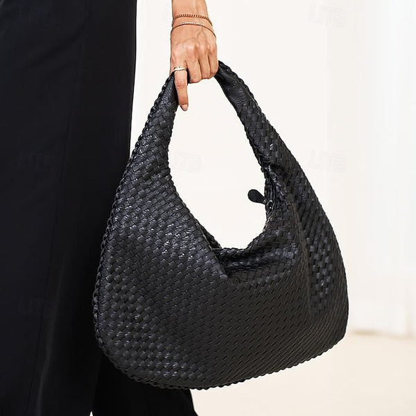 Hobo Leather Burgundy Women's Bag – Woven Faux Chic FashionChic