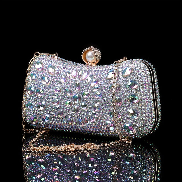 Multicolor Crystal Luxury Clutch – Women's Evening FashionChic