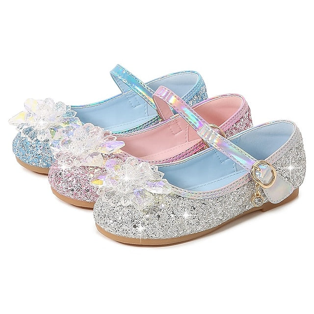 Princess PU Leather Shoes Girls' Walking Portable Flats FashionChic