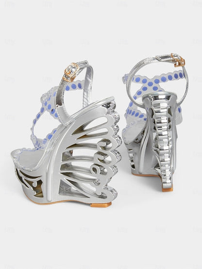 Rhinestone Silver Sandals Stiletto for – Women Dance Elegant FashionChic