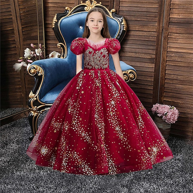 Party Short Star Flower Dot Dress Polka Girls' Kids FashionChic