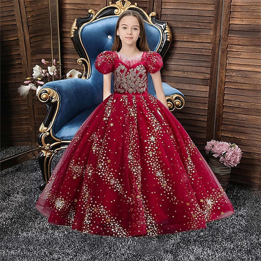 Party Short Star Flower Dot Dress Polka Girls' Kids FashionChic
