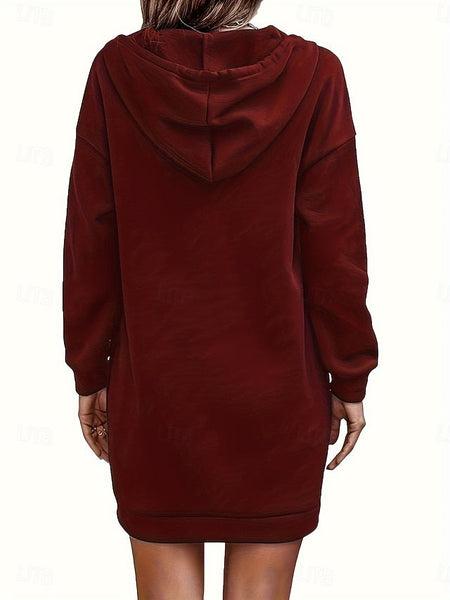 Women's Hoodie Dress Mini Dress Shift Dress Casual Daily FashionChic