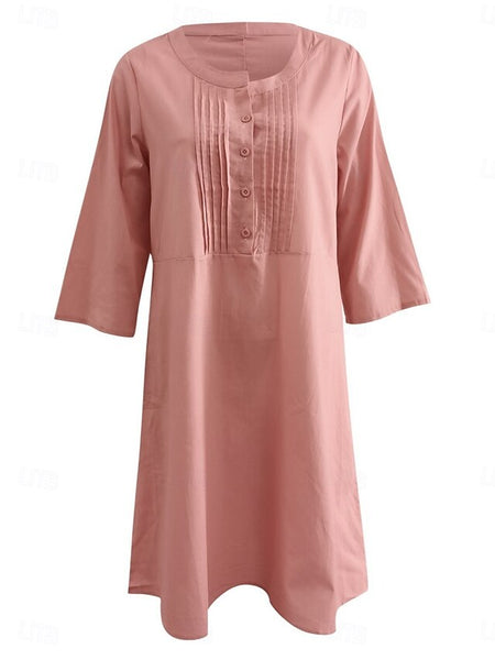Women's Mini Dress Shift Dress Casual Daily  Cotton Linen
