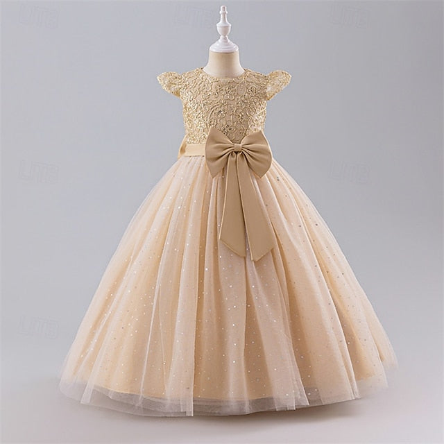 Kids Girl Dress Color Block Girls' Party Flower FashionChic