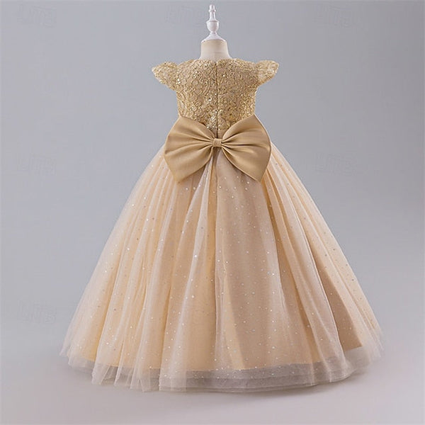 Kids Girl Dress Color Block Girls' Party Flower FashionChic