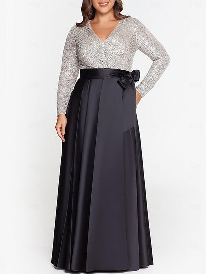 Evening Length Floor Formal Dress A-Line Elegant Long Gown FashionChic