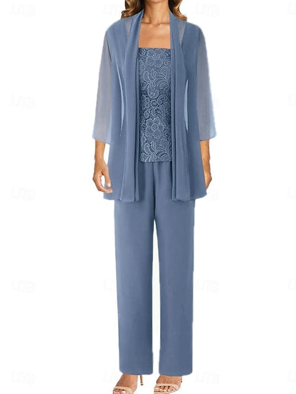 the Wedding of Elegant Simple Pantsuit Mother Bride Dress Guest FashionChic