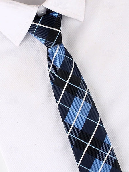 Classic - Narrow Men's Ties Zip and Stripes Pre-Tied FashionChic