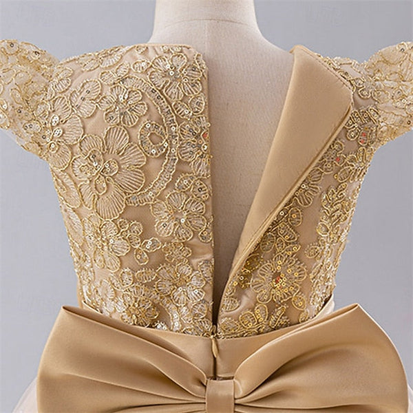 Kids Girl Dress Color Block Girls' Party Flower FashionChic