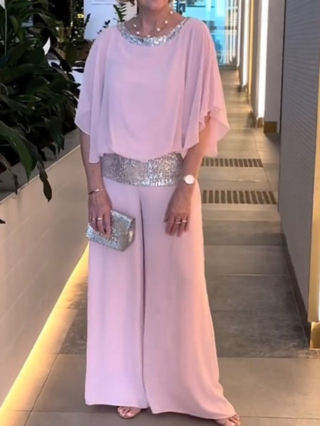 Two Piece Jumpsuit Pantsuit Floor Length Mother of the Bride