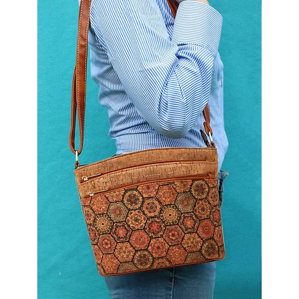 Geometric Patterns Vintage Boho Crossbody with - Lightweight Bag FashionChic