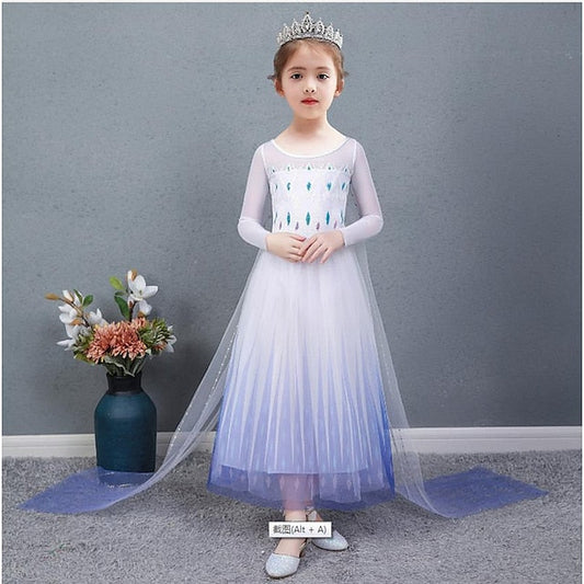 Elsa Princess Cosplay Flower Girl Dress Movie Girls' FashionChic