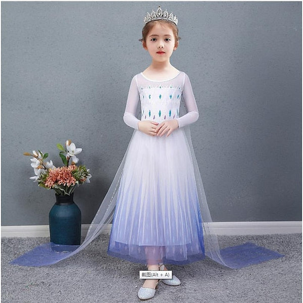 Elsa Princess Cosplay Flower Girl Dress Movie Girls' FashionChic