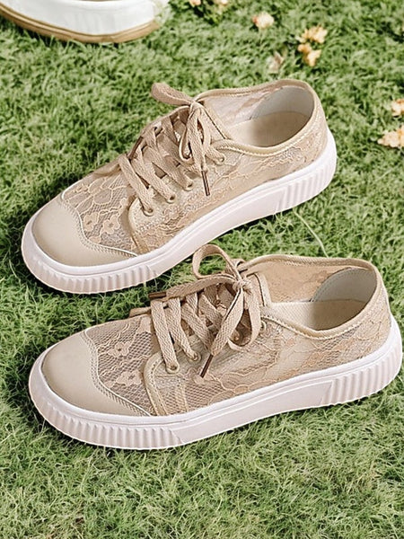 Women – Shoes for Lace Casual Sneakers Wedding Floral Bridal FashionChic