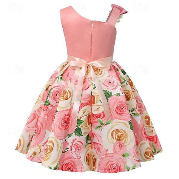 3D Sleeveless Flower Dress Party Girls' Easter Summer FashionChic