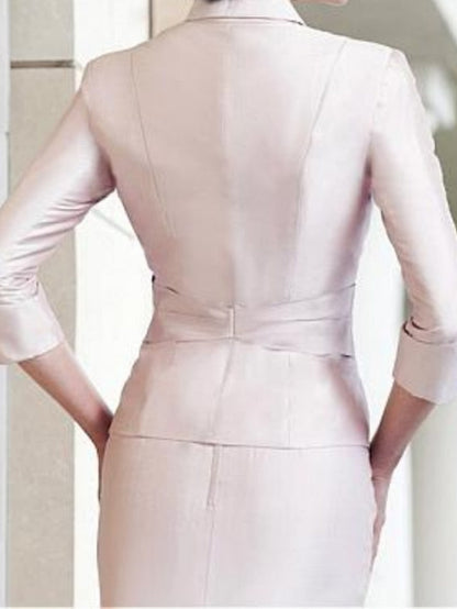 of the Piece Bride Two Sheath Mother Dress Elegant Plus Church FashionChic