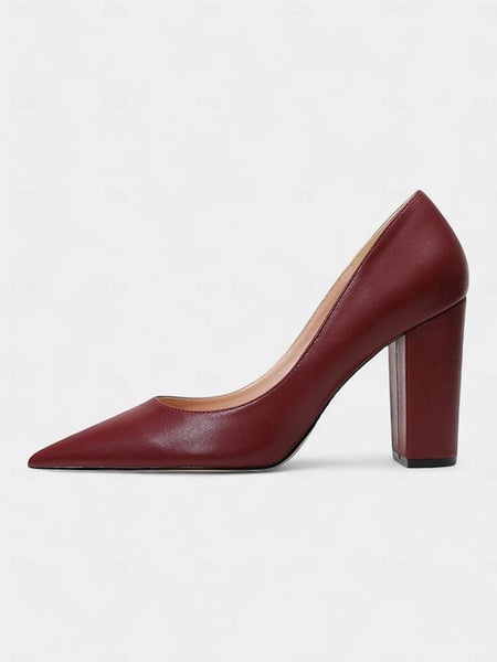 Classic Suede Women's Heel | Block Pointed High Heels Toe FashionChic