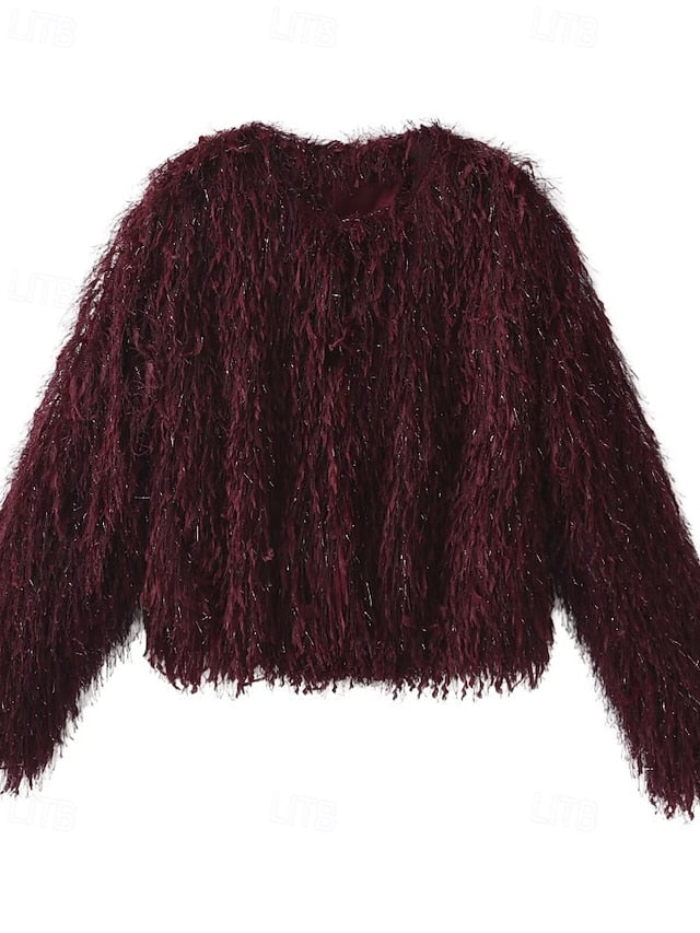 Coat Furs Women's Comfortable Leathers Fur Faux FashionChic