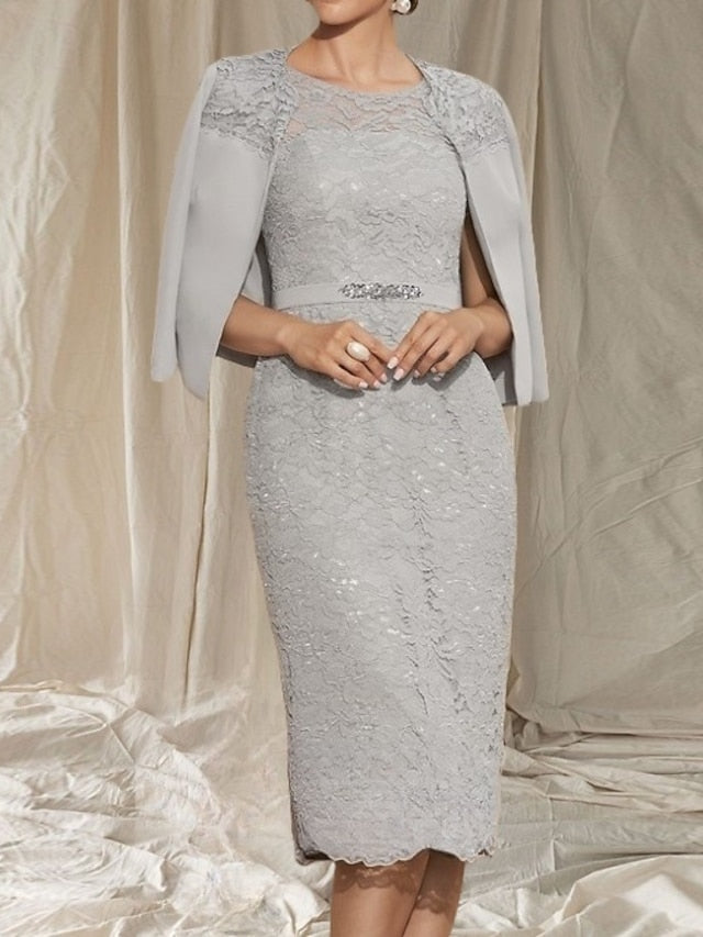 Sheath Column the Mother / Piece Bride of Dress Wedding Two FashionChic