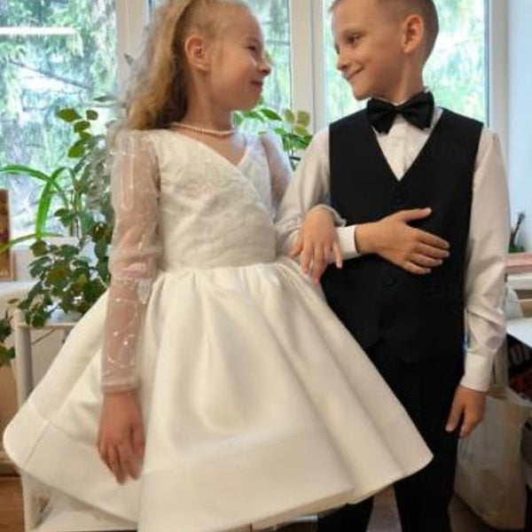 Girls' First Communion Girl Kids Dress Flower Party FashionChic