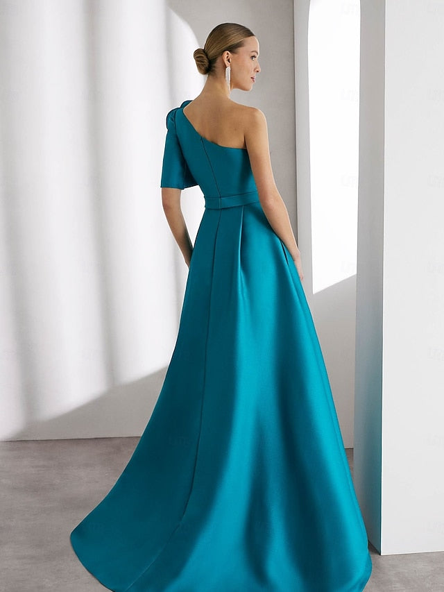 Formal Wedding Evening Floor Elegant Gown Length A-Line Dress FashionChic