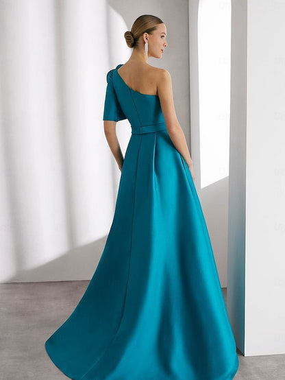 Formal Wedding Evening Floor Elegant Gown Length A-Line Dress FashionChic