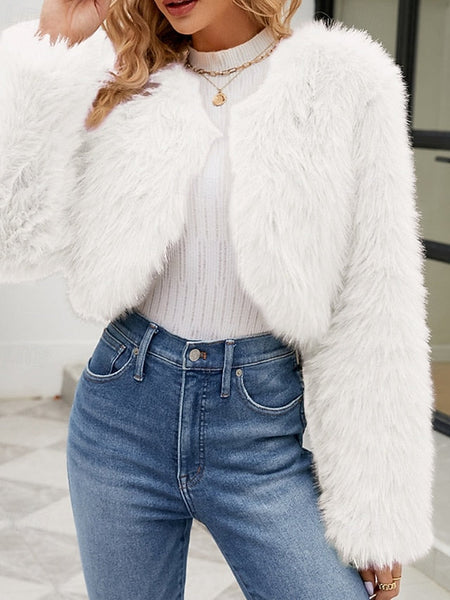 Women's Comfortable Coat Faux Winter Fur Furs Warm FashionChic