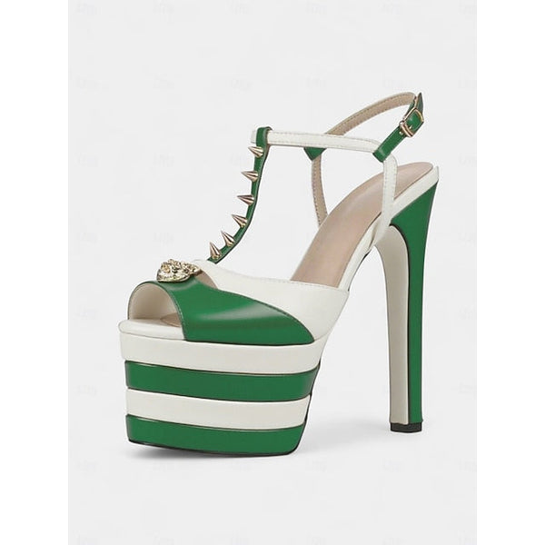 Silver and Women's Edgy Metallic Gold - High Platform Heels FashionChic