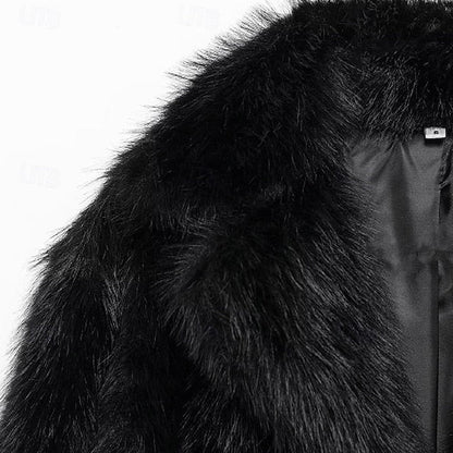 Comfortable Warm Women's Fur Pocket Coat Faux Furs FashionChic