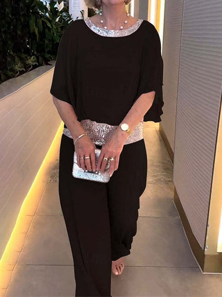 Two Piece Jumpsuit Pantsuit Floor Length Mother of the Bride