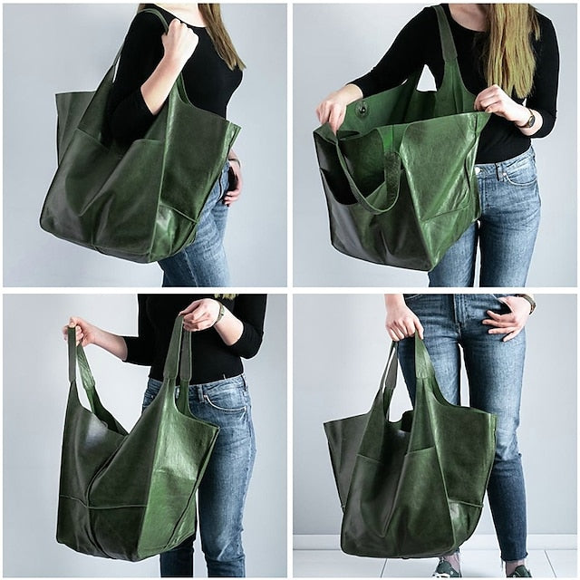 Women's Men's PU Party Leather Bag Shoulder Handbag FashionChic