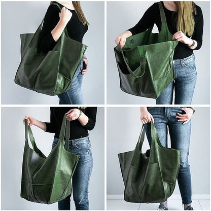 Women's Men's PU Party Leather Bag Shoulder Handbag FashionChic