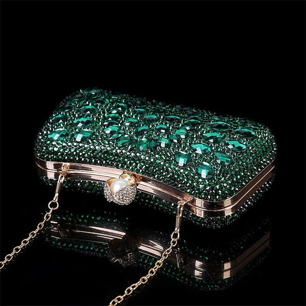 Multicolor Crystal Luxury Clutch – Women's Evening FashionChic