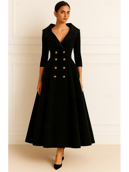 of Elegant Vintage Red the Mother Bride A-Line Black Dress FashionChic