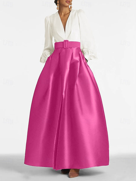 Gown High Guest Floor A-Line Dress Formal Split Wedding Evening FashionChic