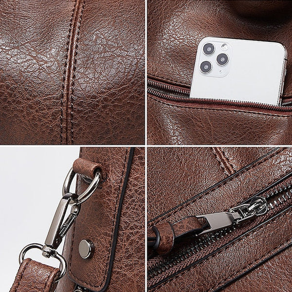 Bag PU Crossbody Women's Leather Shoulder Hobo Tote FashionChic