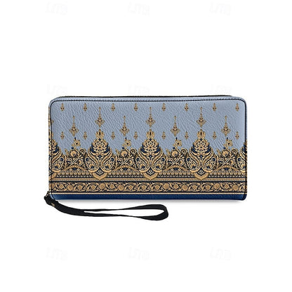 Wristlet – Floral Printed Bohemian Wallet Vintage Leather FashionChic