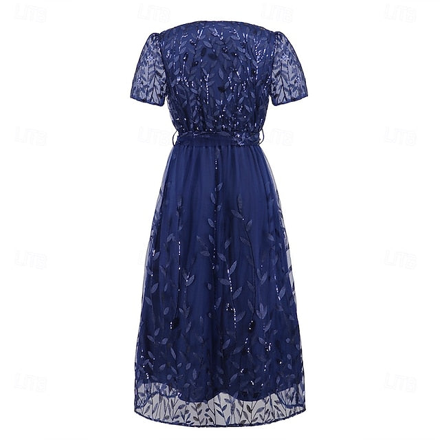Mother Elegant V the Neck Bride A-Line Sequin of Dress FashionChic