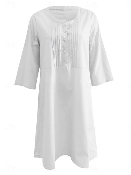 Women's Mini Dress Shift Dress Casual Daily  Cotton Linen
