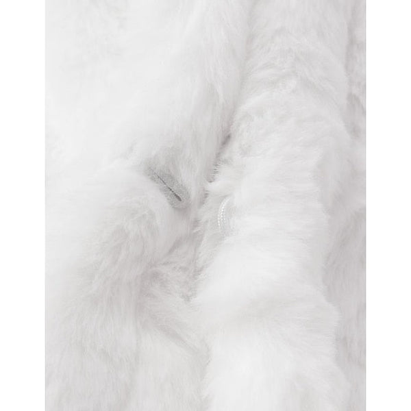 Fur Women's Faux Black Sherpa Long Jacket White Coat FashionChic