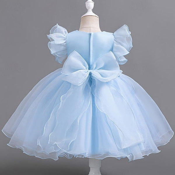 Sleeveless Wedding Floral Kids Sequin Girls' Dress Party FashionChic